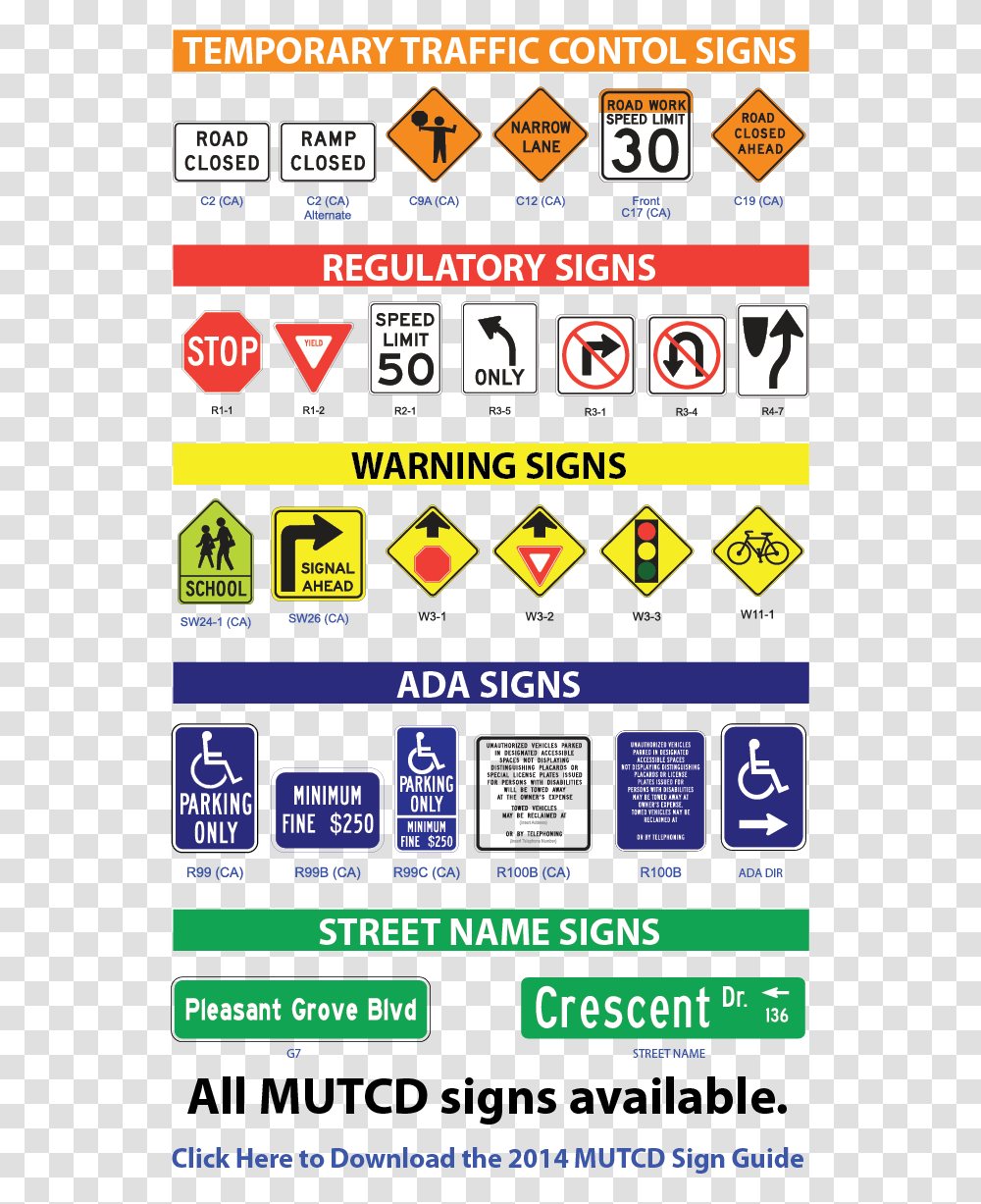 Sign Shop Sacramento All Traffic Signs Usa With Names, Road Sign, Flyer Transparent Png