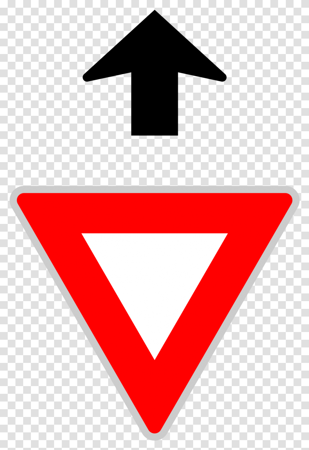 Sign With Triangle And Arrow, Road Sign Transparent Png