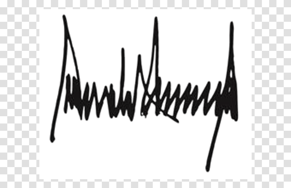 Signature Donald Trump, Handwriting, Label, Autograph Transparent Png