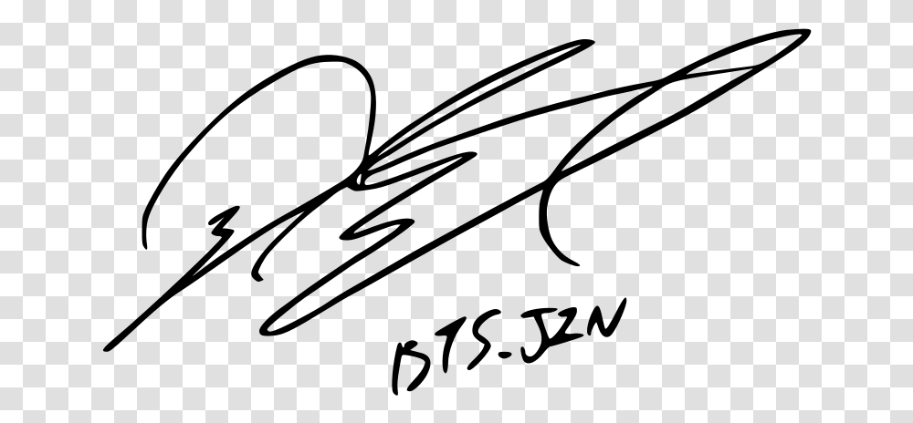 Signature Of Bts Bts Jin Signature, Gray, World Of Warcraft Transparent Png