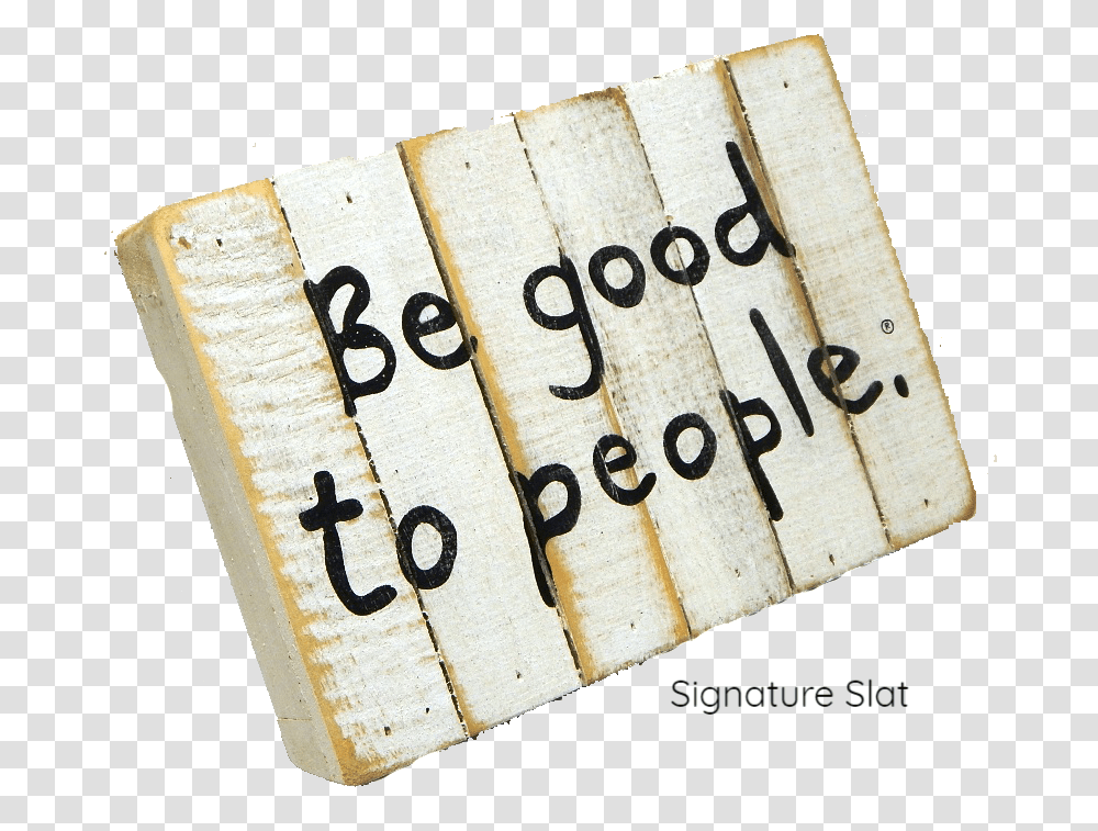 Signature Slat Wood Sign Made In Usa Handmade White Wood, Word, Number Transparent Png