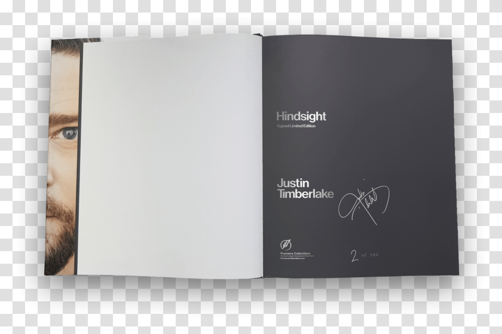 Signed Justin Timberlake Book, Paper, Business Card, Person Transparent Png