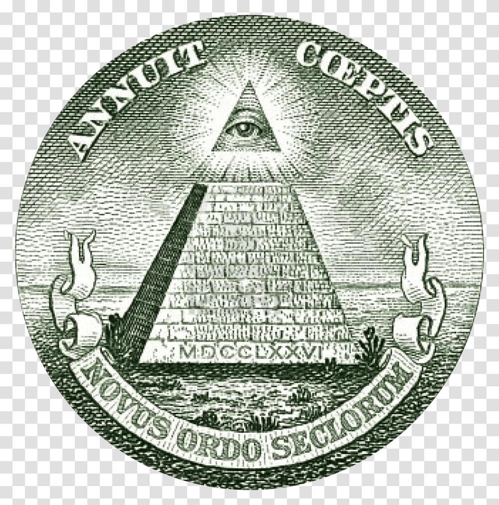 Signo De Dolar Dollar Pyramid, Money, Coin, Emblem Transparent Png