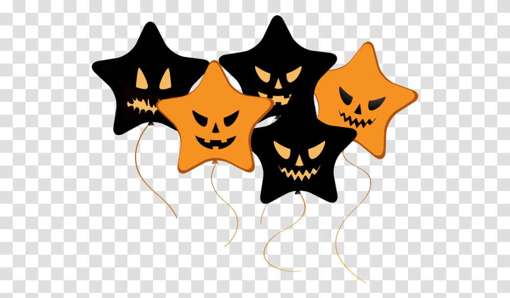 Signs Masks And More Halloween Balloons Clip Art, Poster, Advertisement, Stencil Transparent Png