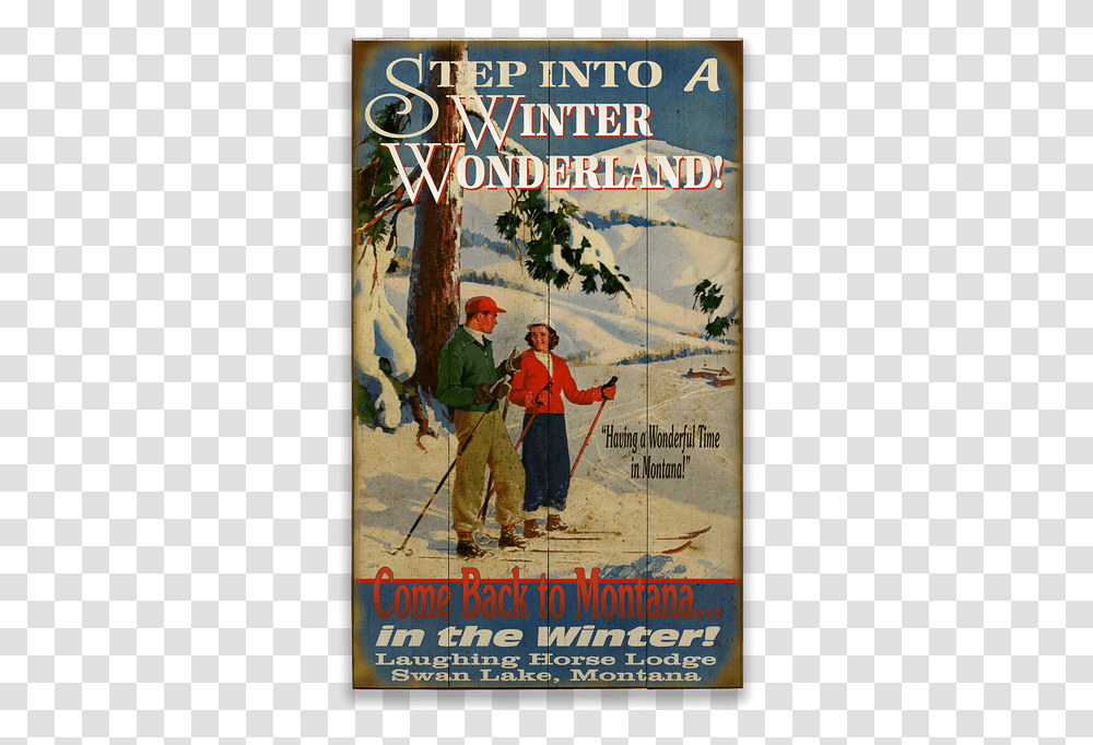 Signs Vintage Winter Lodge, Poster, Advertisement, Person, Book Transparent Png