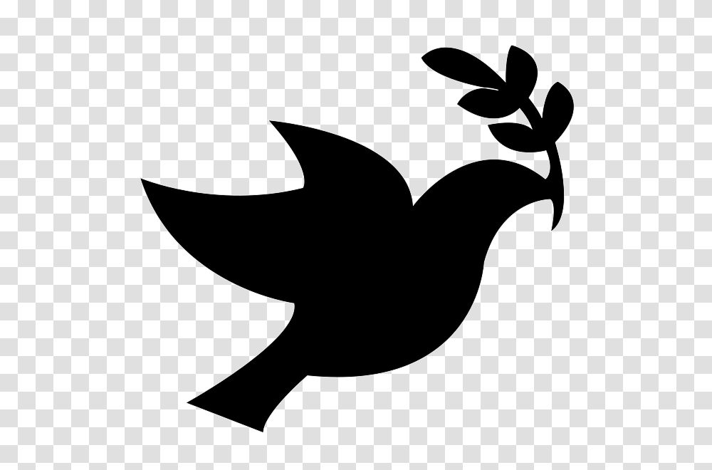 Sihouettes Peace Dove, Stencil, Floral Design Transparent Png