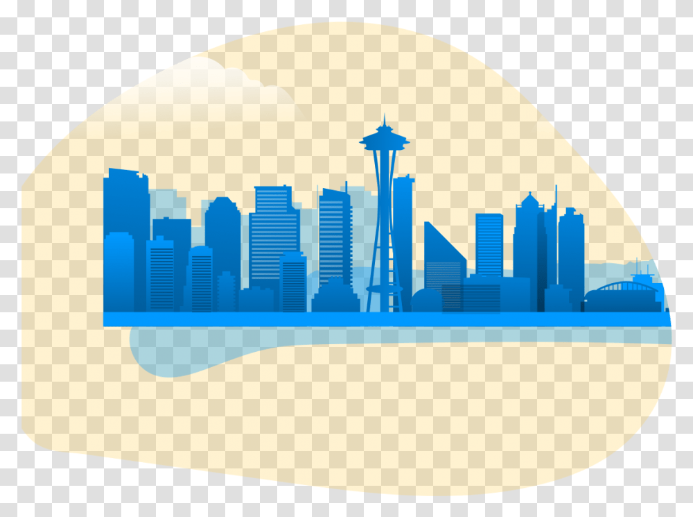 Siimpl Seattle Skyline Silhouette, Building, Urban, City, Architecture Transparent Png
