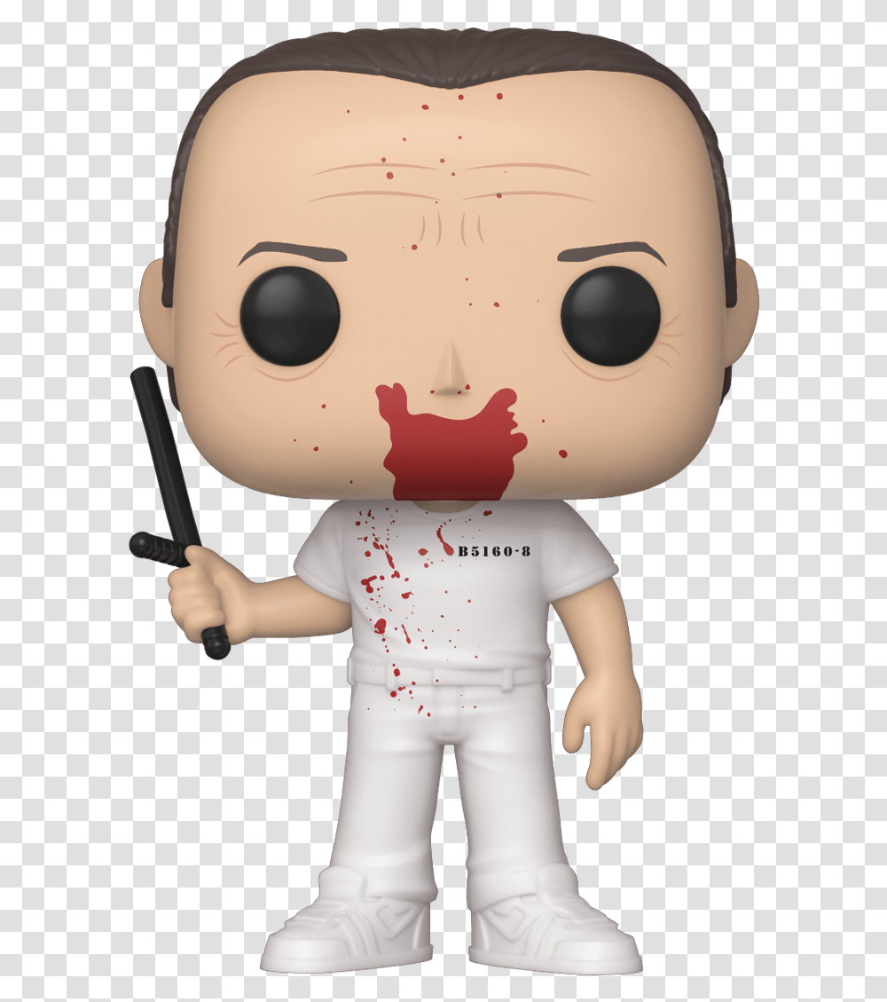 Silence Of The Lambs Bloody Hannibal Pop Vinyl Figure Funko Hannibal Lecter Bloody, Doll, Toy, Person, Human Transparent Png