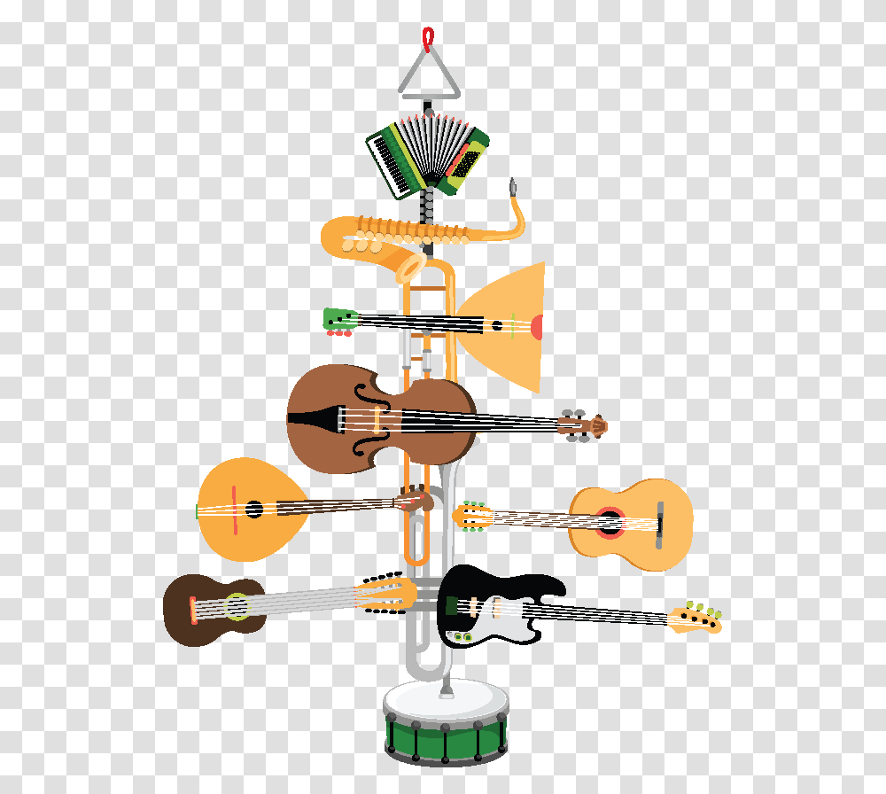 Silent Night Holy Night Clipart Musical Christmas Tree, Leisure Activities, Musical Instrument, Cello, Violin Transparent Png