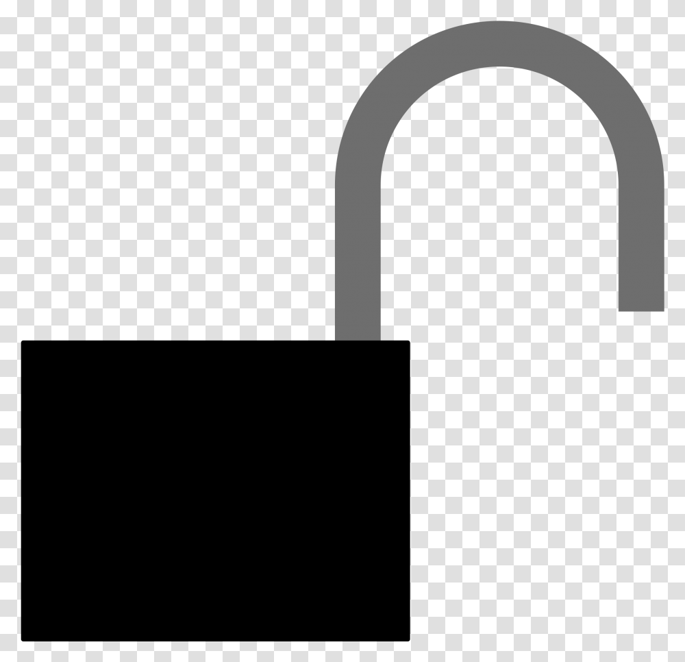Silhou Big Image Unlocked Lock Clipart, Prison Transparent Png