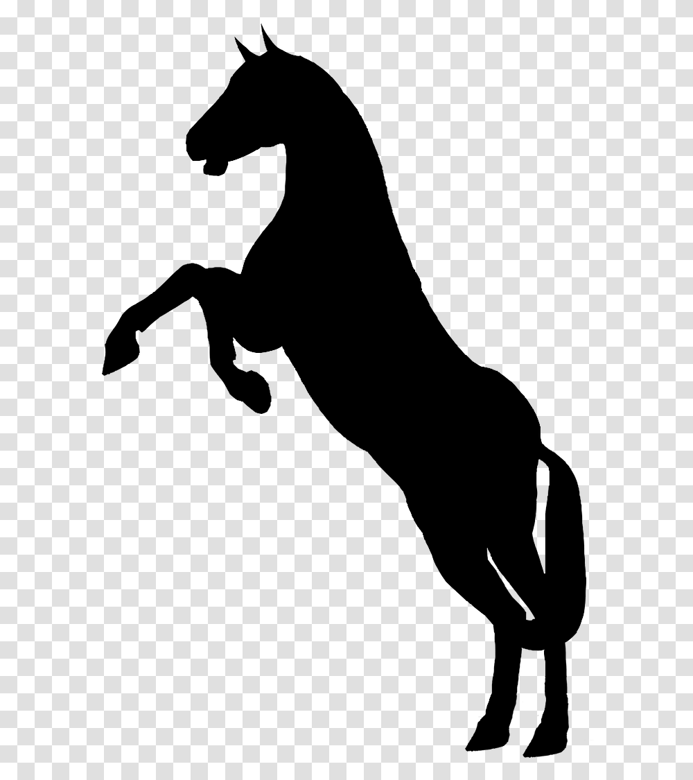 Silhouette Animal Horse Horse Black And White, Outdoors, Nature, Astronomy, Outer Space Transparent Png