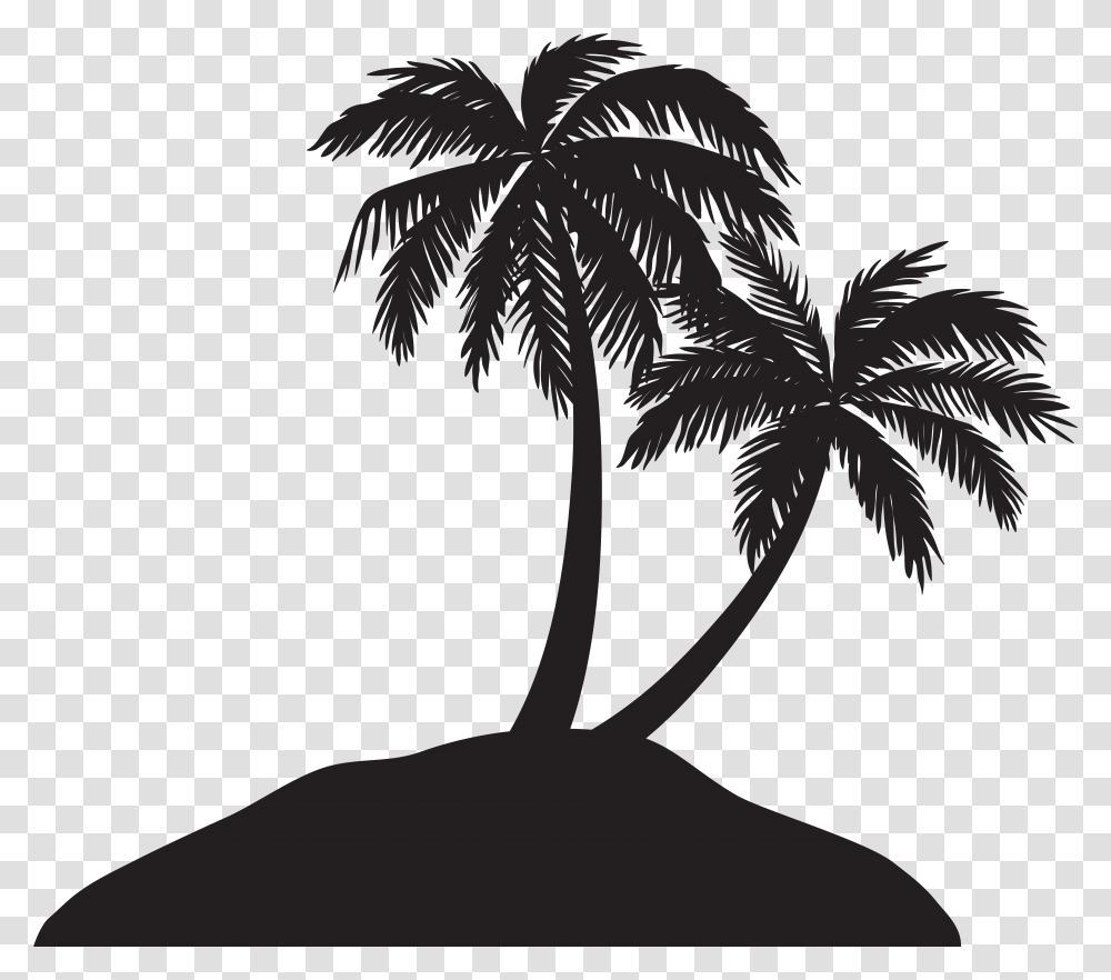 Silhouette Arecaceae Clip Art, Tree, Plant, Palm Tree, Bird Transparent Png