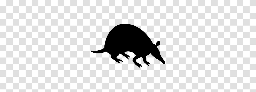 Silhouette Armadillo Sticker, Aardvark, Wildlife, Mammal, Animal Transparent Png