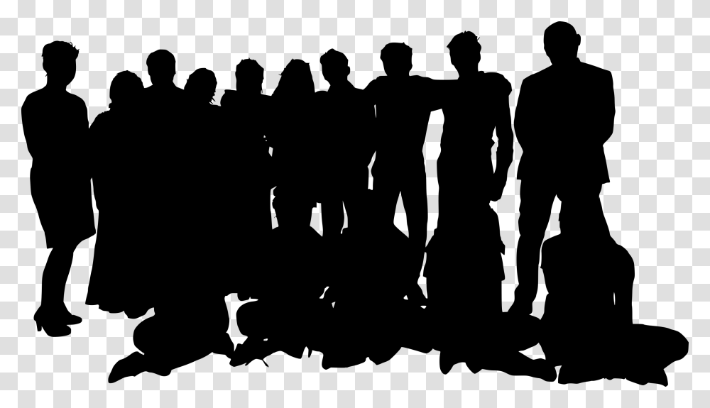Silhouette At Getdrawings Com Group Of People Background, Gray, World Of Warcraft Transparent Png