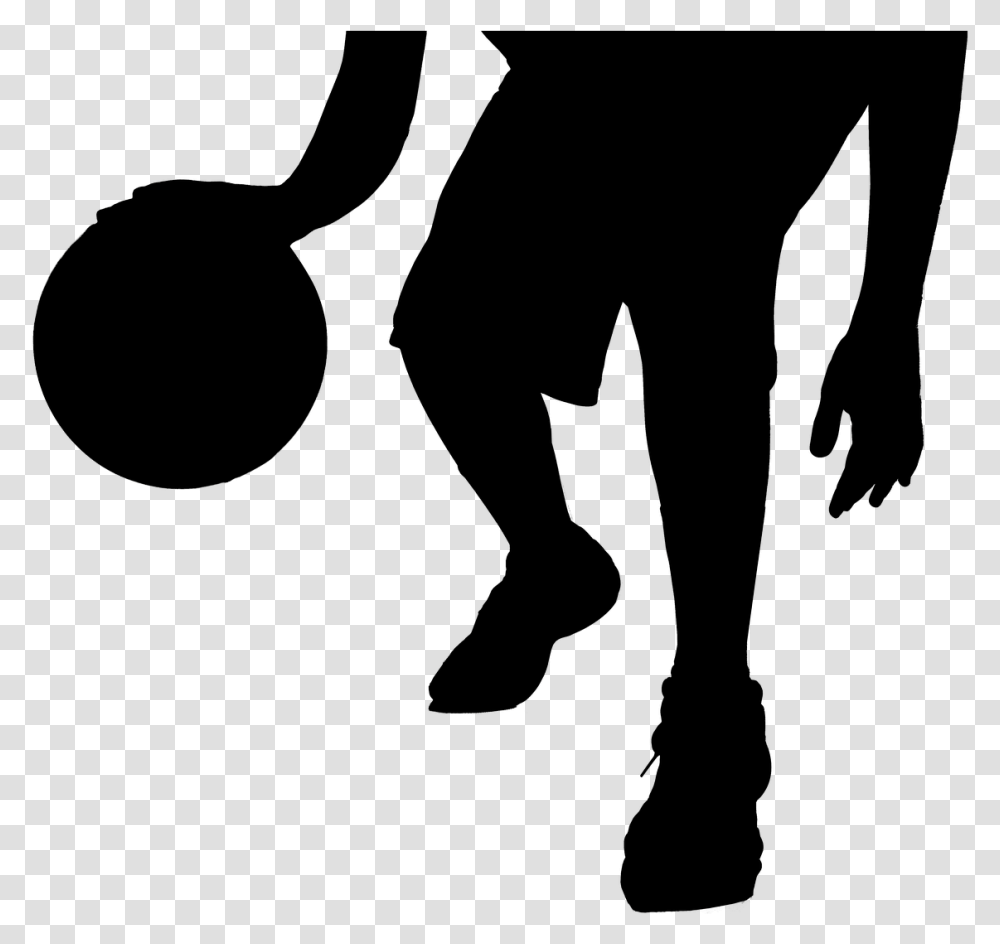 Silhouette Ball Basketball Sports Game Black, Person, Human, Mammal, Animal Transparent Png