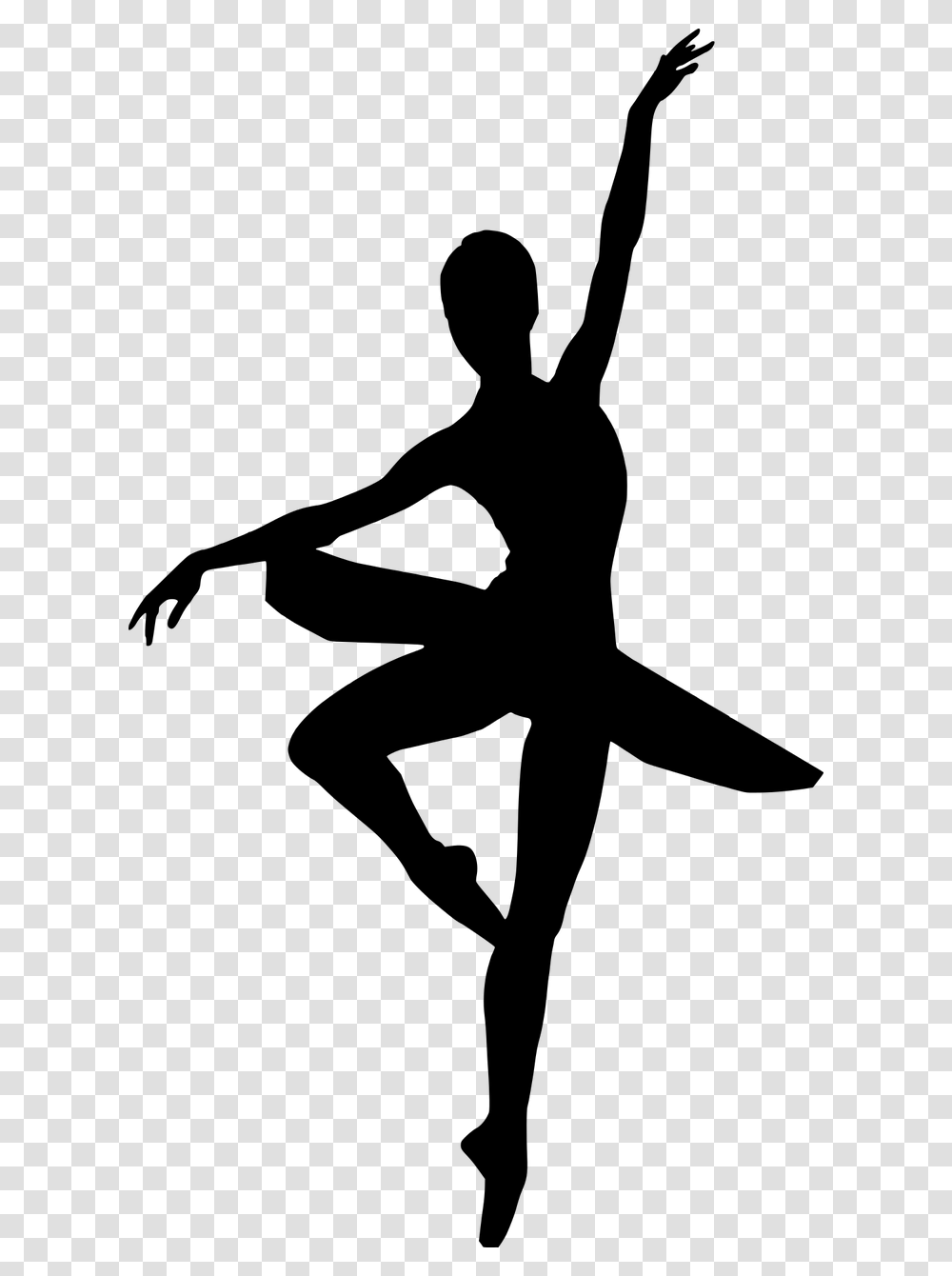 Silhouette Ballet Dancing Jumping Fitness Sports Ballett Silhouette, Gray, World Of Warcraft Transparent Png