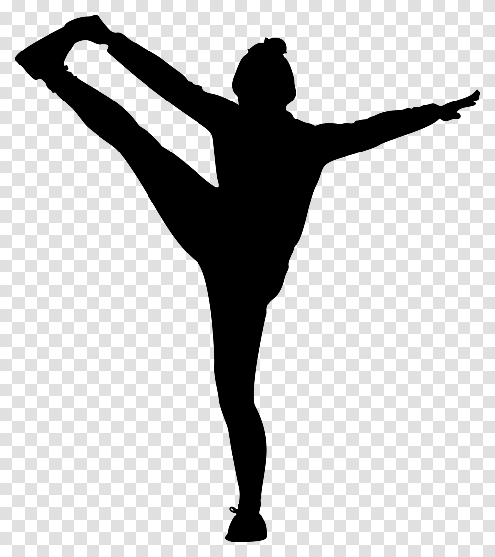 Silhouette Ballet Photography Cheerleading Logo Silhouette, Gray, World Of Warcraft Transparent Png