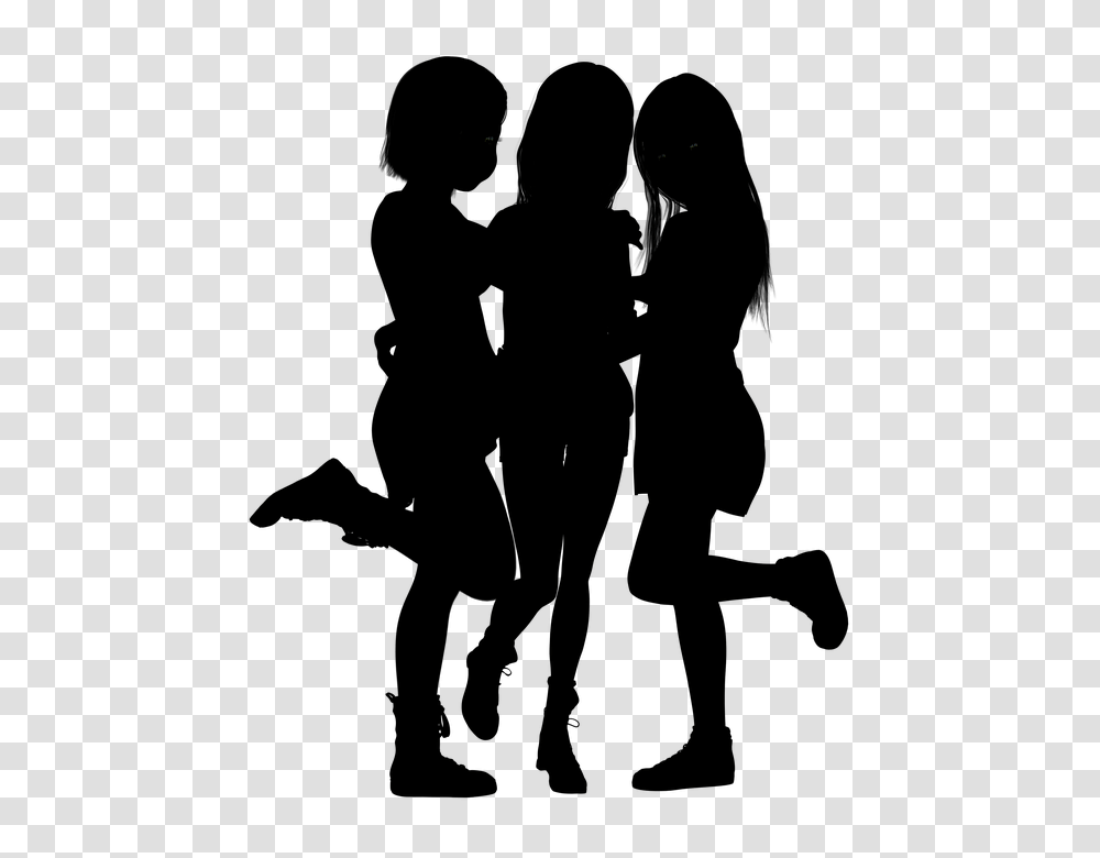 Silhouette Best Friends Bff Besties Mejoresamigas, Nature, Outdoors, Night, Astronomy Transparent Png