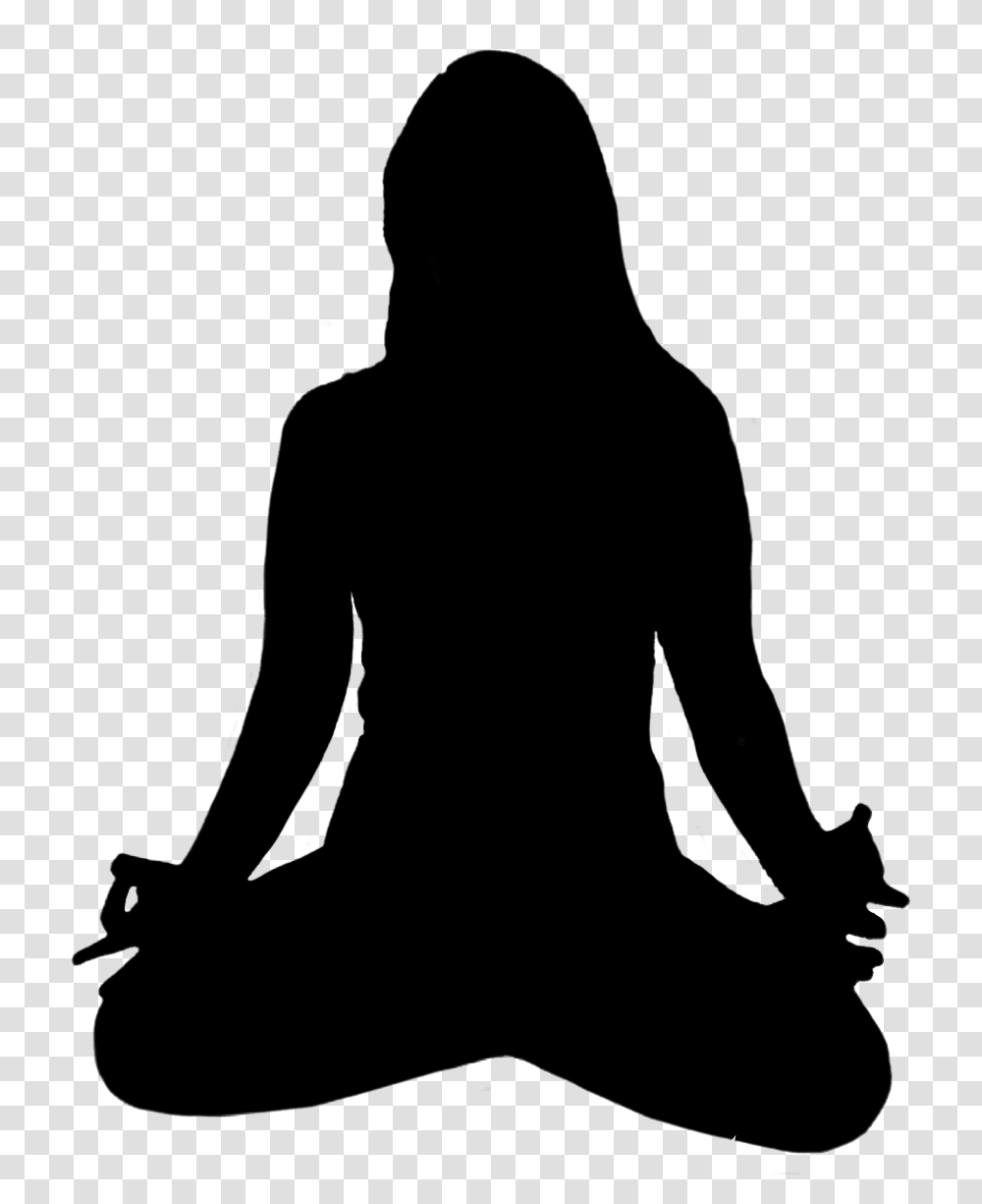 Silhouette Black People Woman Yoga Op Courtesy Yoga Pose Clipart Female, Kneeling, Back, Photography Transparent Png