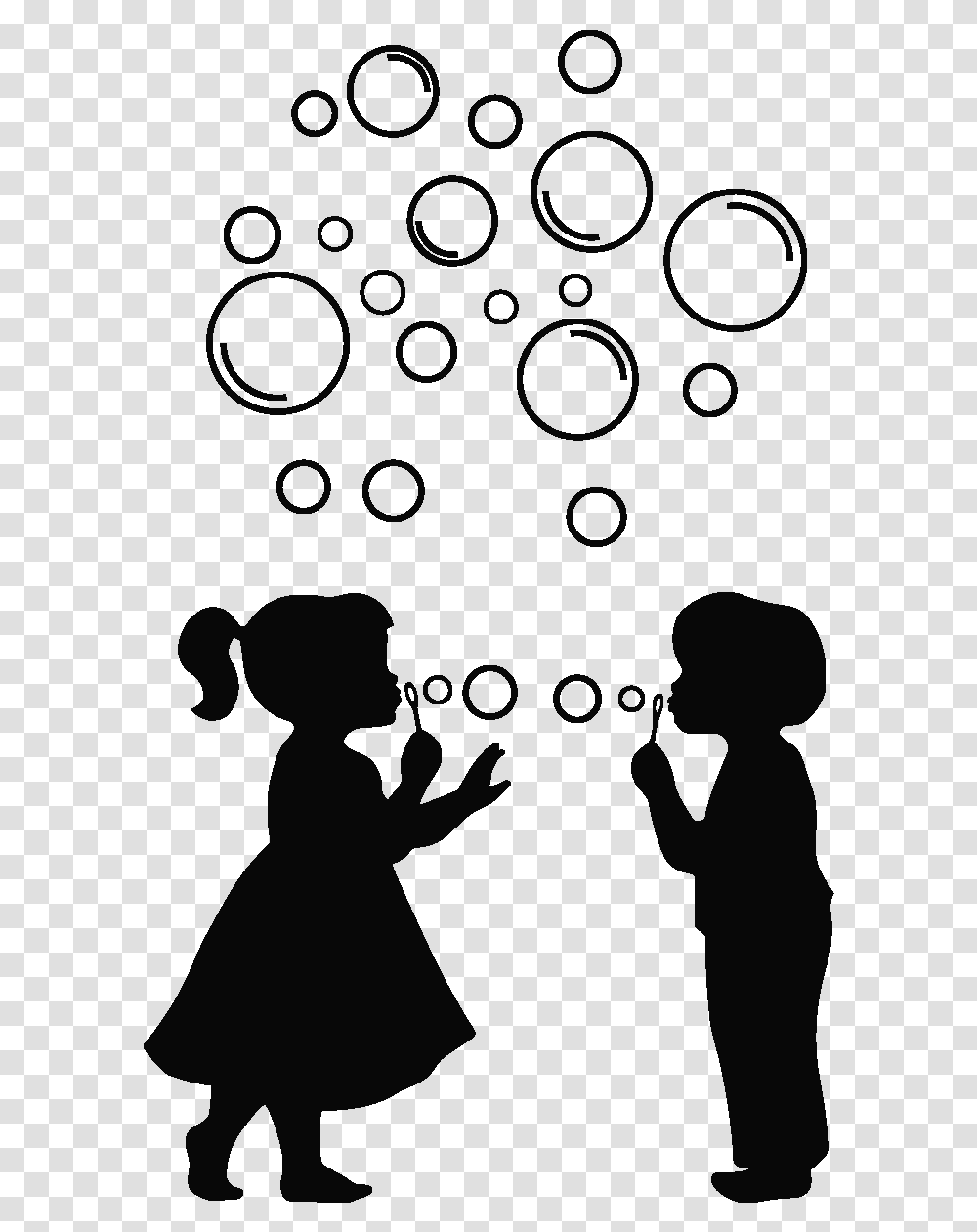 Silhouette Blowing Bubbles Clipart, Person, Crowd, Hand Transparent Png
