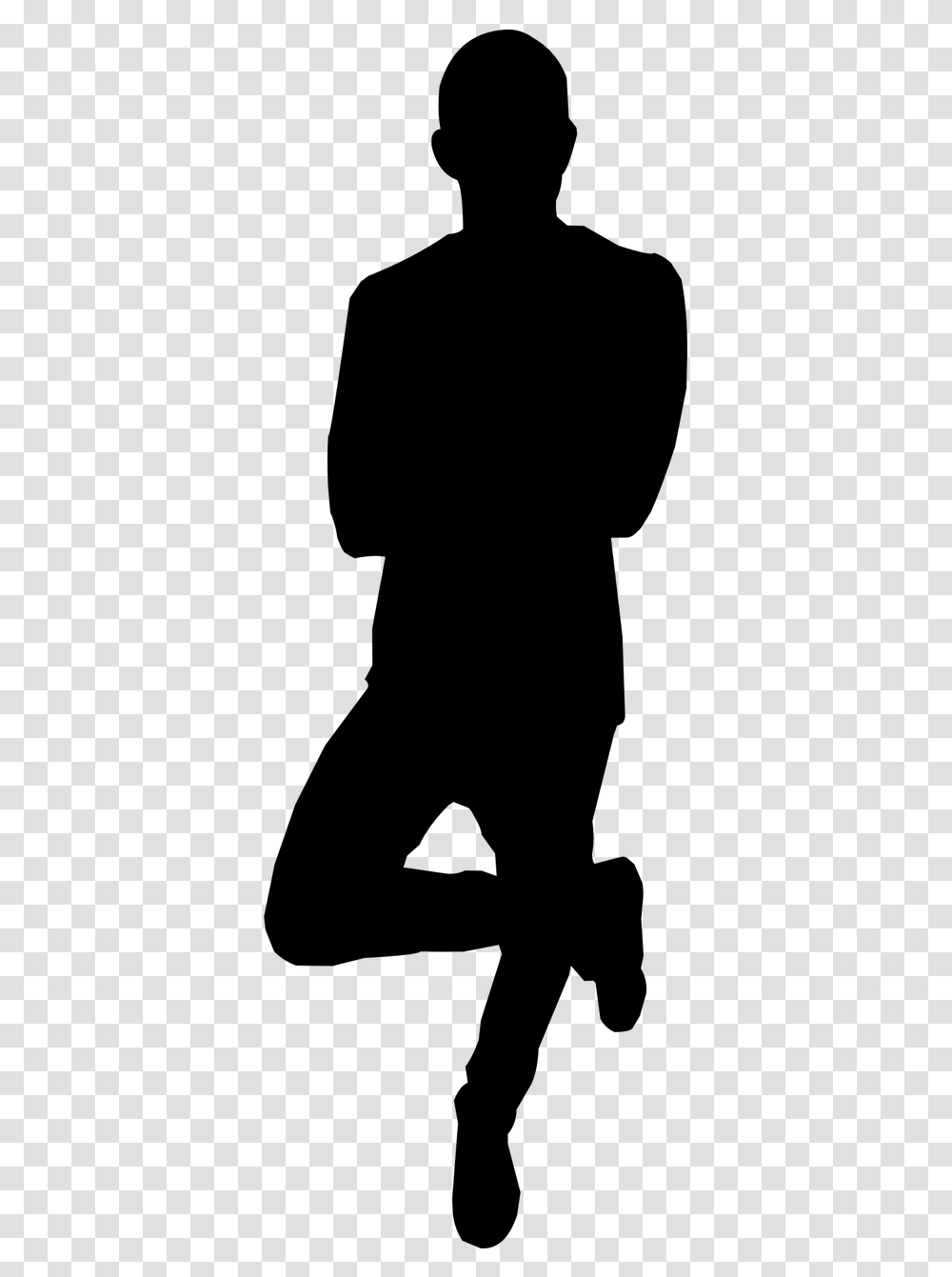 Silhouette Body Casual Free Picture Silhouette Scale Figure, Gray, World Of Warcraft Transparent Png