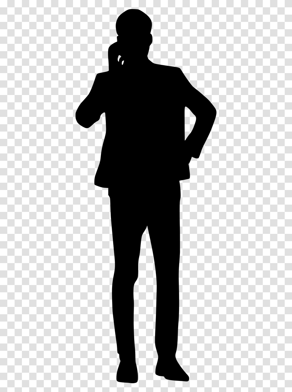 Silhouette Business Man Speaking Free Photo Man On Phone Silhouette, Gray, World Of Warcraft Transparent Png