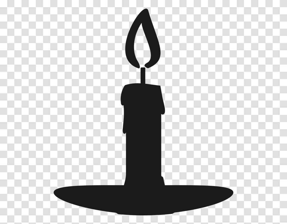Silhouette Candle Gray Vector Icon Shadow Fire Black Candle Clipart, Weapon, Weaponry, Shovel Transparent Png