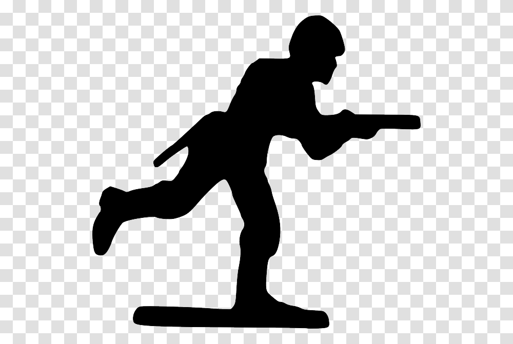 Silhouette Cartoon Toy Gun Running Run Soldier Clipart, Ninja, Person, Human, Stencil Transparent Png