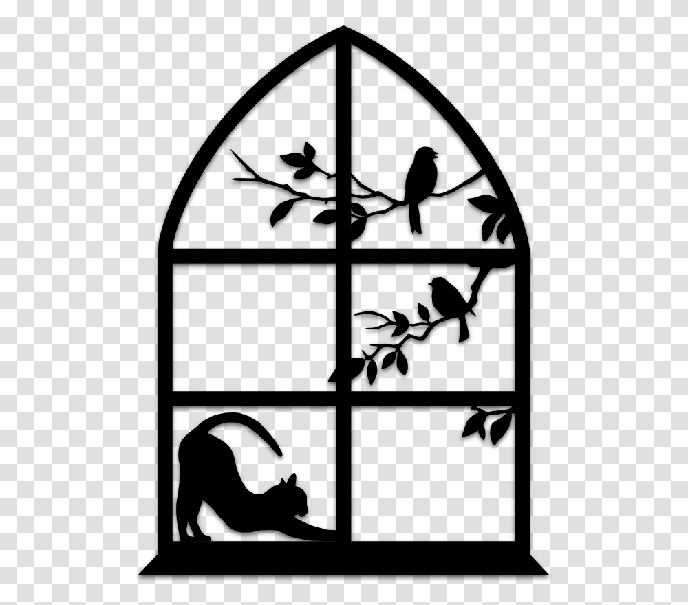 Silhouette Cat Window, Gray, World Of Warcraft Transparent Png