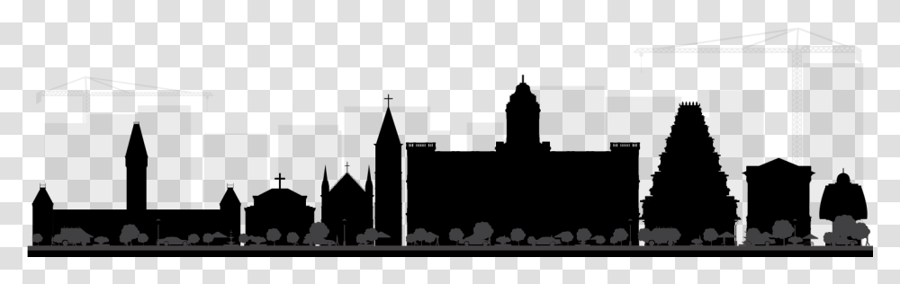 Silhouette Chennai Skyline, Building, Spire, Tower, Architecture Transparent Png