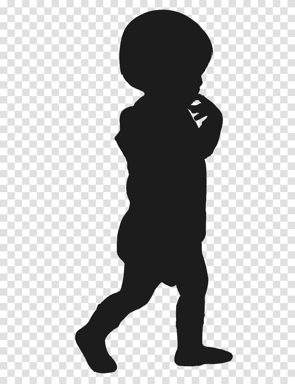 Silhouette Child Royalty Free Baby Standing Clipart Silhouette, Person, Human, Back, Hand Transparent Png