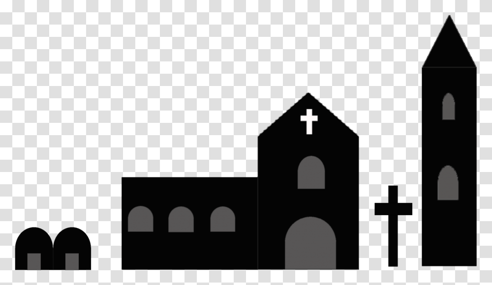 Silhouette Christian Church Clip Art Monastery Silhouette, Building, Architecture, Cross Transparent Png