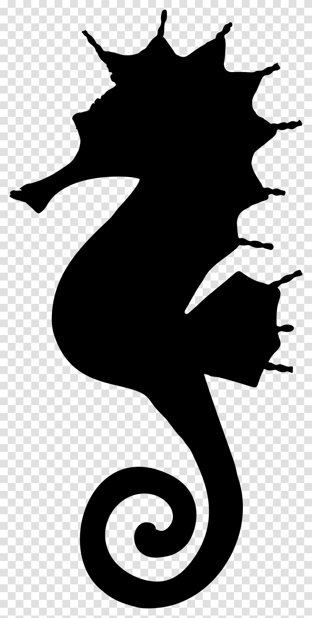 Silhouette Clip Art At Free Seahorse Clipart Black And White, Gray, World Of Warcraft Transparent Png