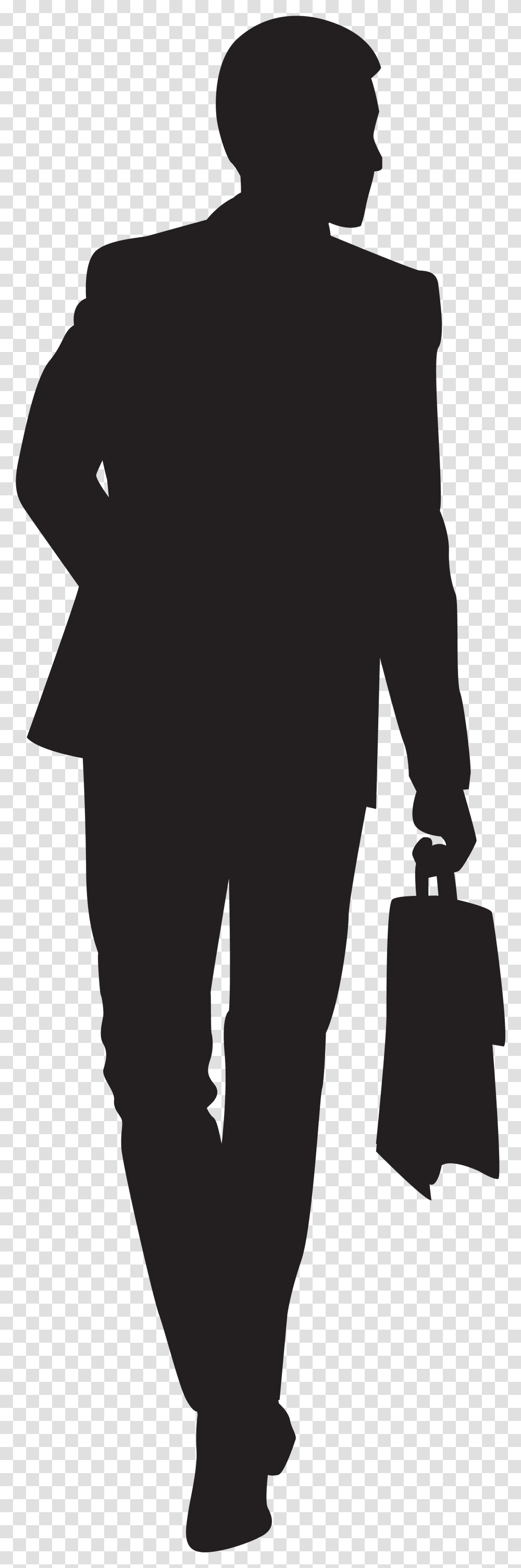 Silhouette Clip Art Business Man Silhouette, Person, Bag, Photography, Sleeve Transparent Png