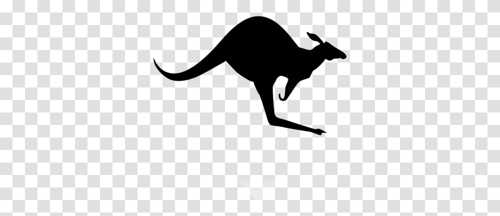 Silhouette Clip Art Free Black Kangaroo Clipart, Logo, Trademark, Stage Transparent Png