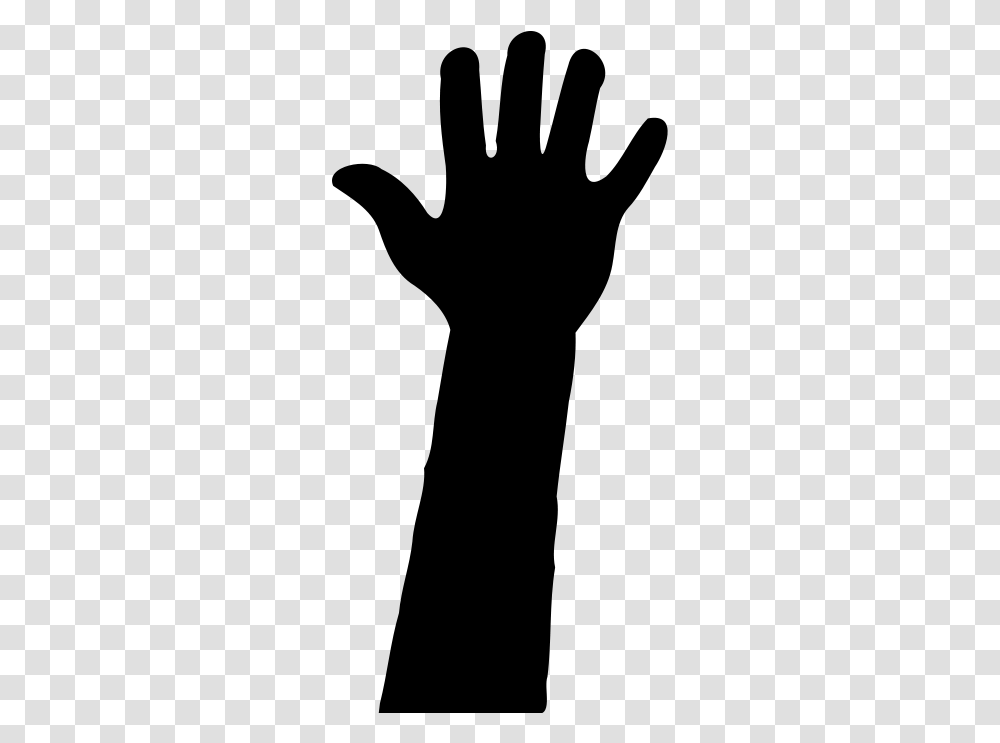 Silhouette Clip Art Hand Reaching Silhouette, Gray, World Of Warcraft Transparent Png