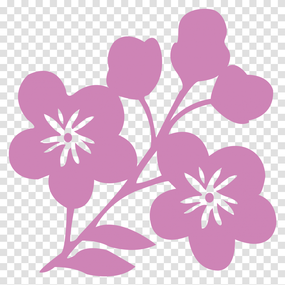 Silhouette Clip Art Simple Flower, Plant, Blossom, Floral Design, Pattern Transparent Png