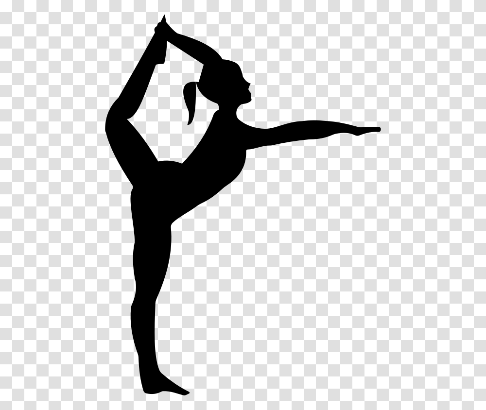 Silhouette Clipart Cheerleader Gymnastics Silhouette, Gray, World Of Warcraft Transparent Png