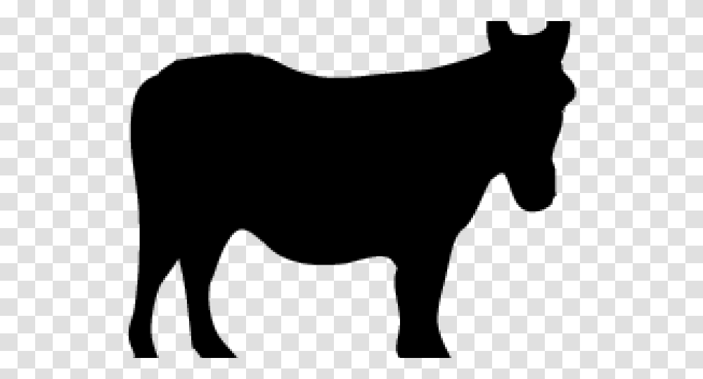Silhouette Clipart Donkey Trafareti Dlya Detej Domashnie Zhivotnie, Mammal, Animal, Bull, Wildlife Transparent Png