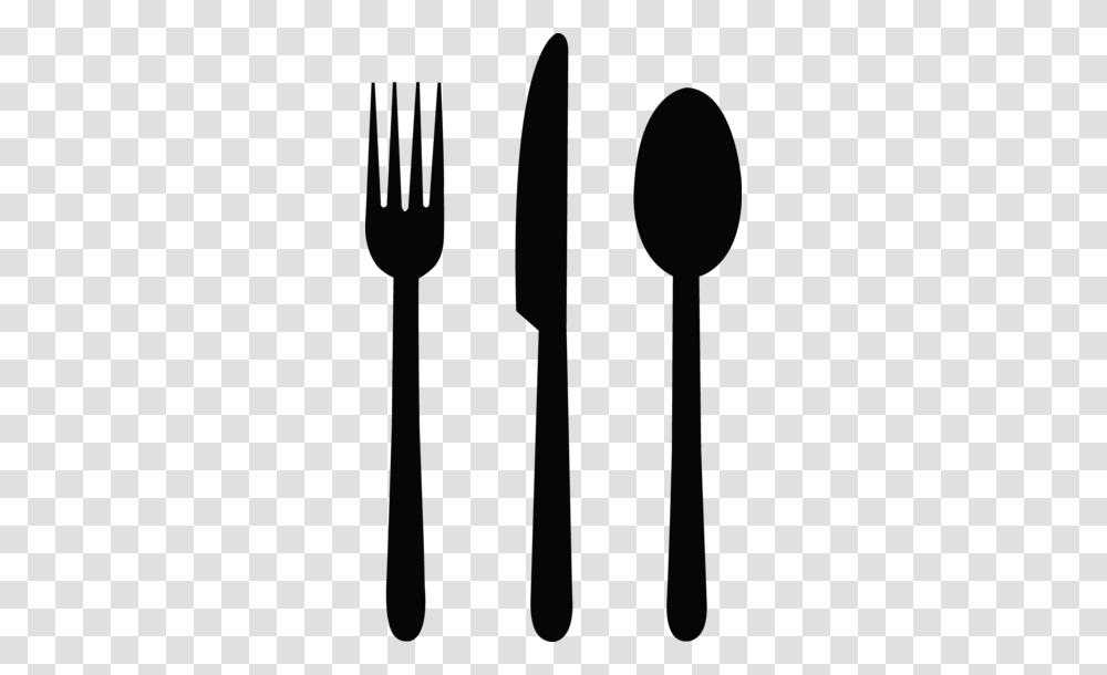 Silhouette Clipart Fork Knife Spoon, Cutlery Transparent Png