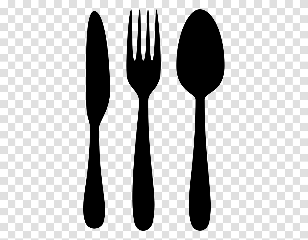 Silhouette Clipart Fork Knife Spoon, Gray, World Of Warcraft Transparent Png