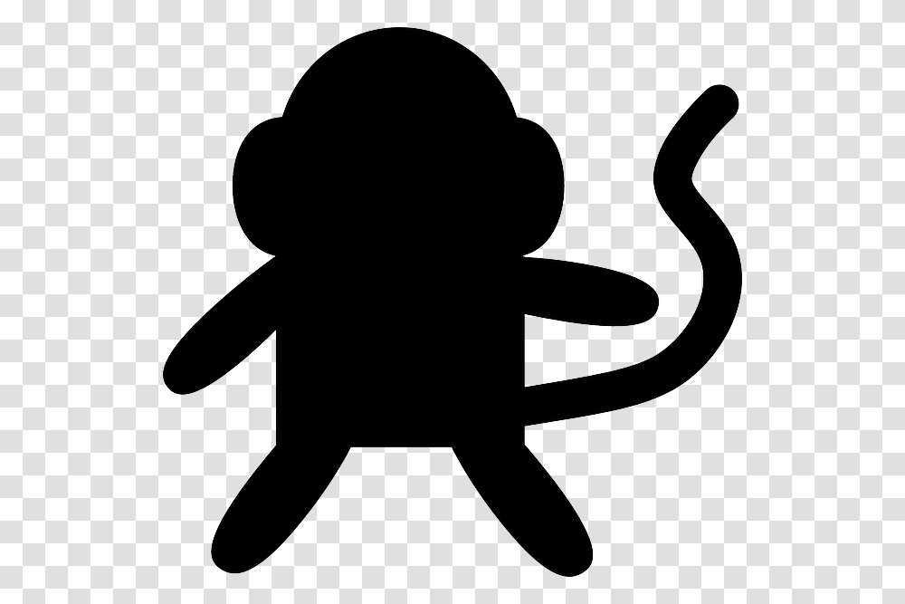 Silhouette Clipart Monkey, Stencil Transparent Png