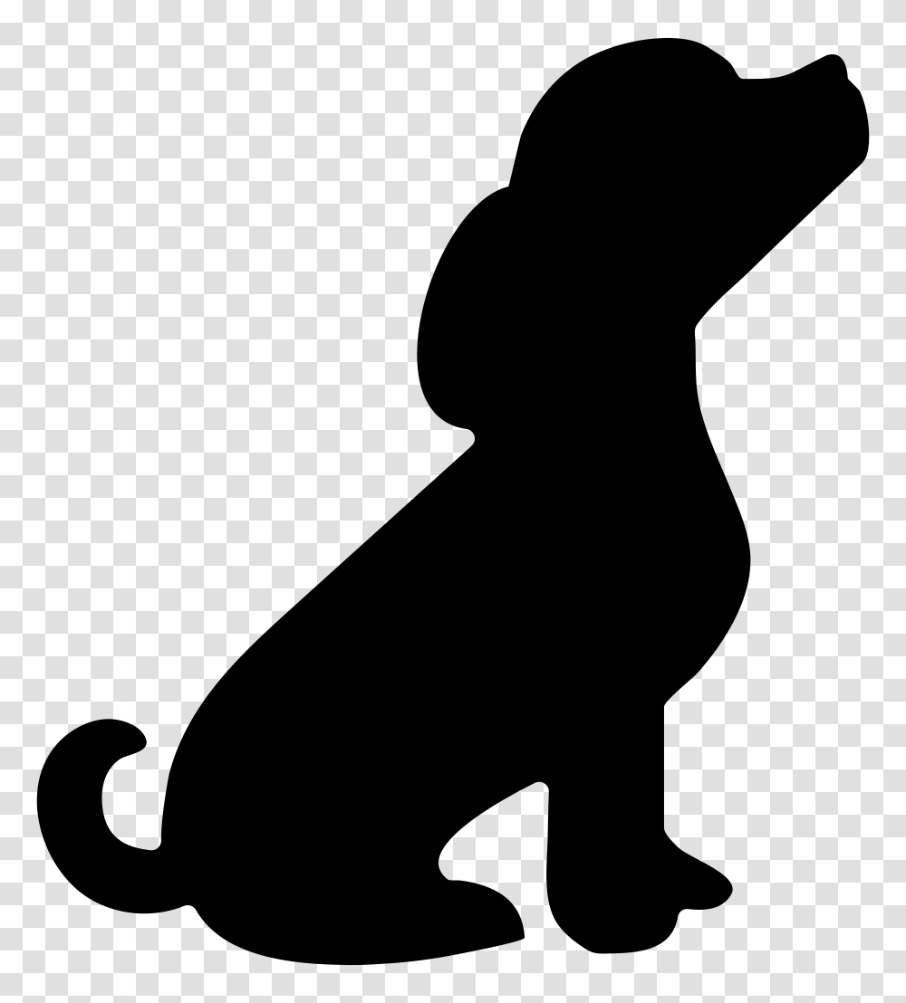 Silhouette Clipart Puppy, Cross, Face Transparent Png