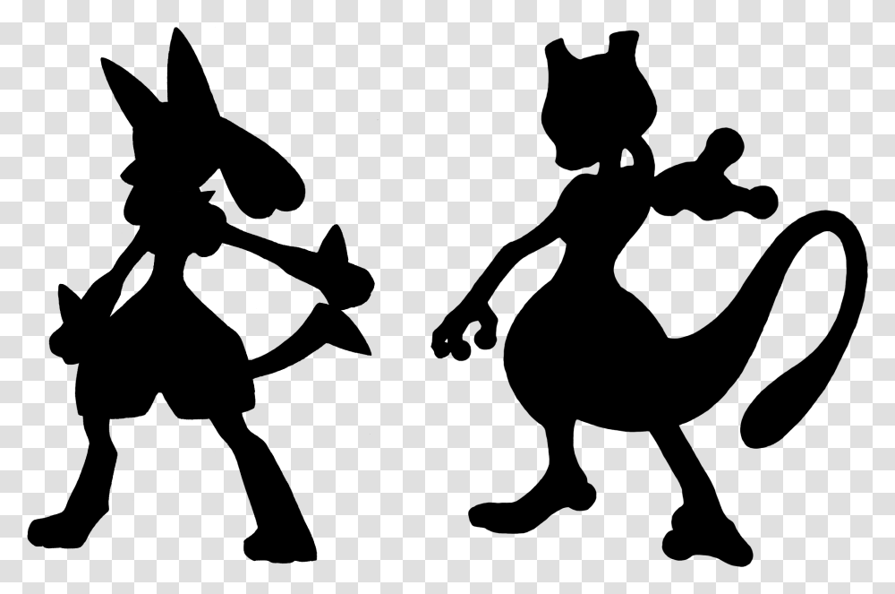 Silhouette Comparison Pokemon Lucario Silhouette, Stencil, Person, Dance Pose, Leisure Activities Transparent Png