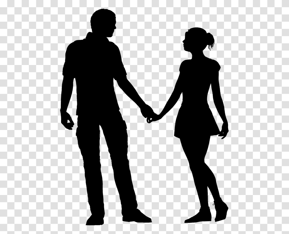 Silhouette Computer Icons Love Couple Holding Hands Free, Gray, World Of Warcraft Transparent Png