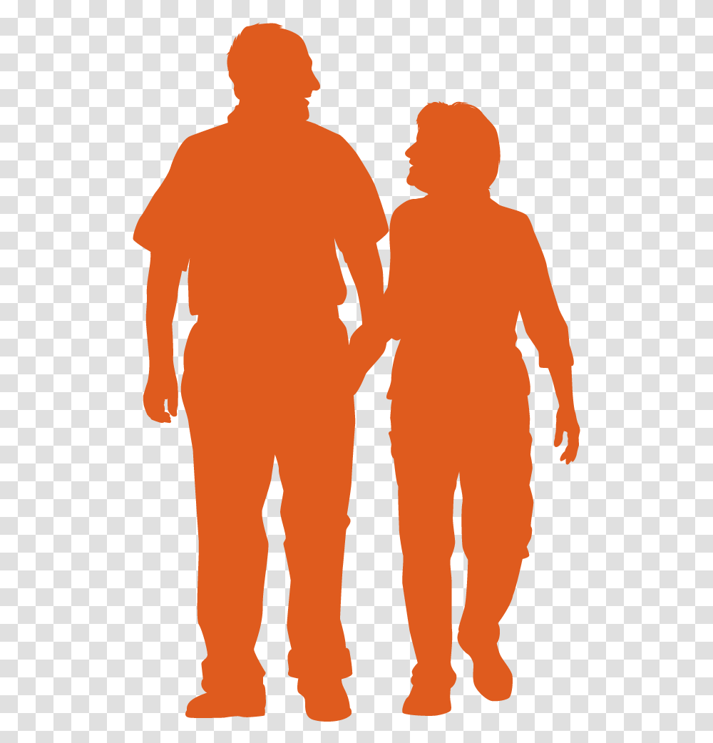 Silhouette Couple At Getdrawings Old Couple Silhouette, Person, People, Hand, Family Transparent Png