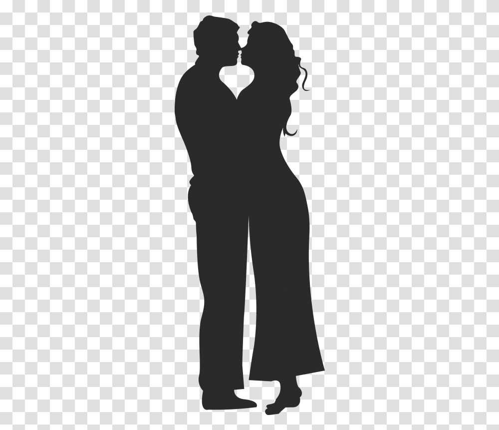 Silhouette Couple Romance Film Silhouette Of Standing Couple, Person, Human, Stencil, Hand Transparent Png