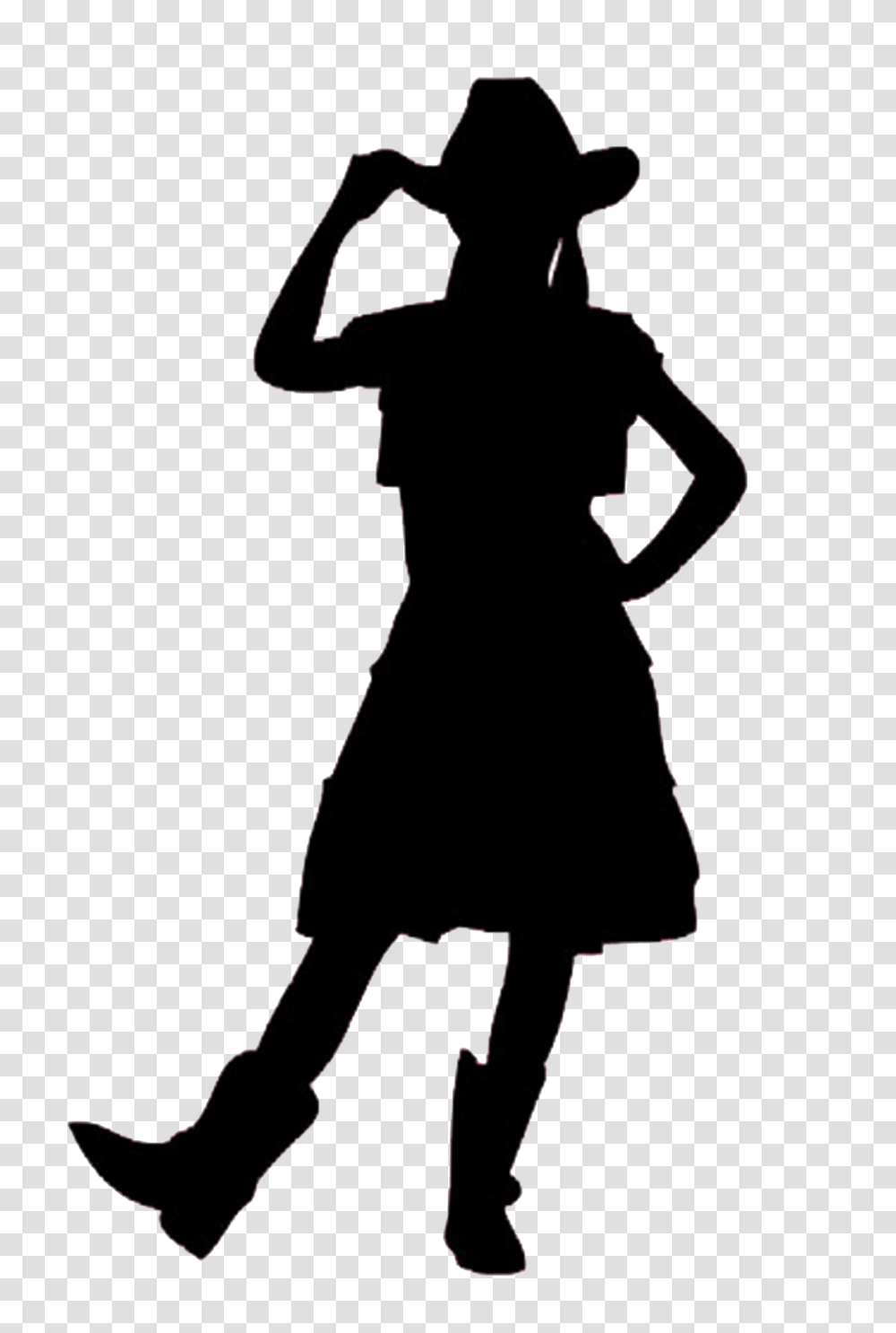 Silhouette Cowboy Woman On Top Clip Art, Person, Human, Stencil, Photography Transparent Png