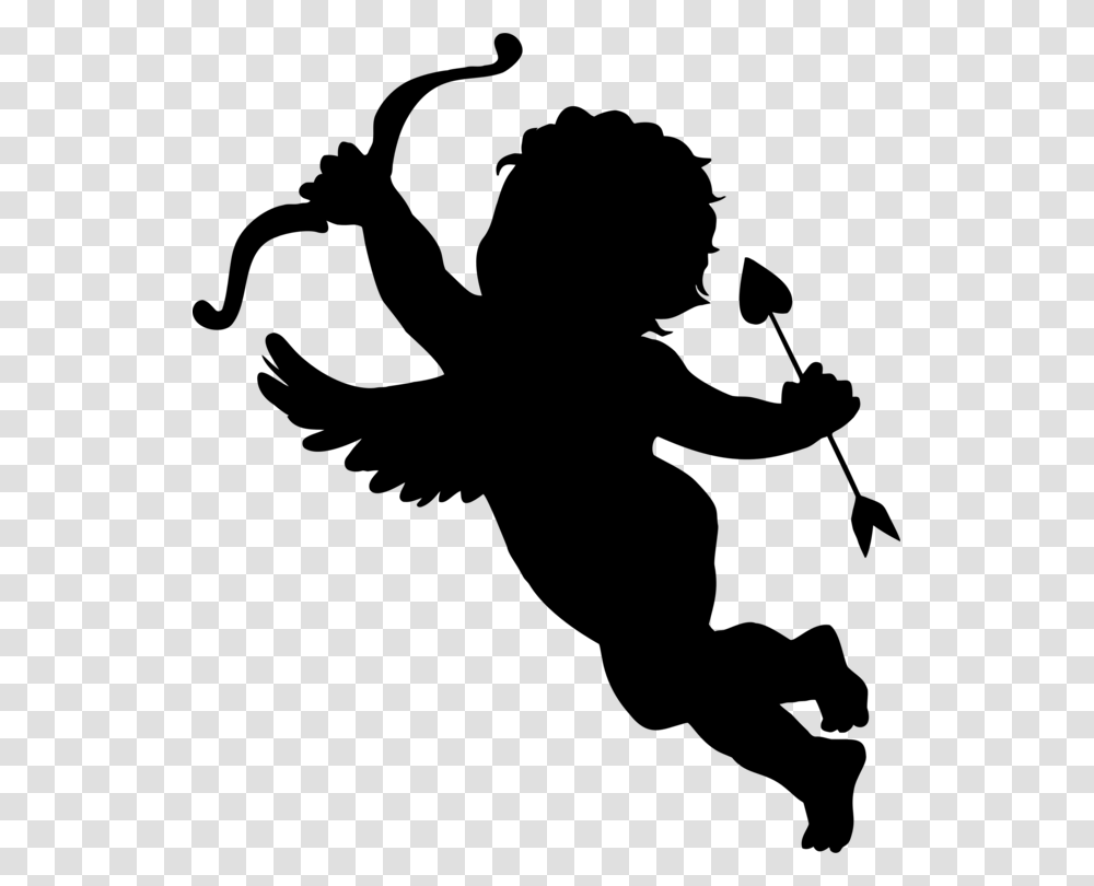 Silhouette Cupid Cherub Logo Computer Icons, Gray, World Of Warcraft Transparent Png