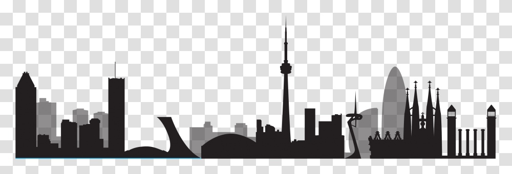 Silhouette De Toronto Montral, Metropolis, City, Urban, Building Transparent Png